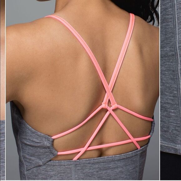 New LULULEMON Dancing Warrior Tank Gray Coral 6 - Picture 3 of 4